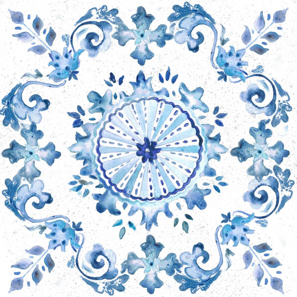 Artisan Medallions White/Blue I art print by Tre Sorelle Studios for $57.95 CAD