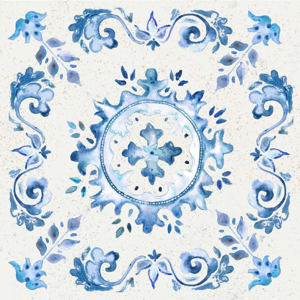 Artisan Medallions White/Blue IV art print by Tre Sorelle Studios for $57.95 CAD