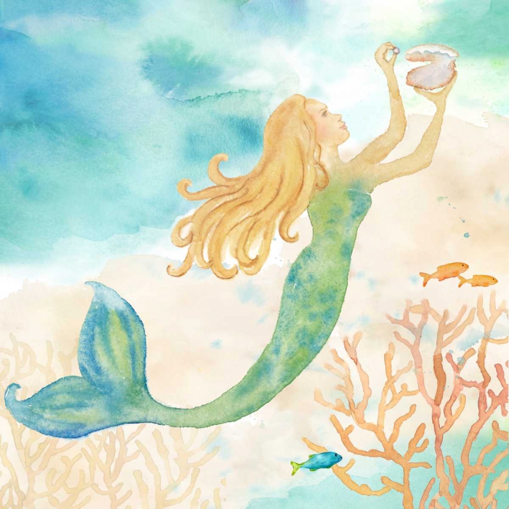 Sea Splash Mermaid I art print by Cynthia Coulter for $57.95 CAD