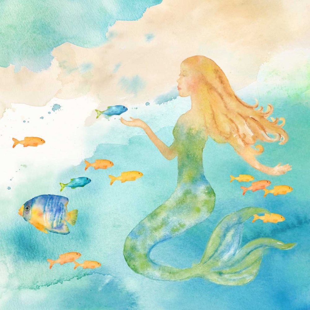 Sea Splash Mermaid II art print by Cynthia Coulter for $57.95 CAD