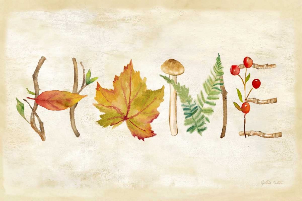 Nature Walk Home Sign art print by Cynthia Coulter for $57.95 CAD