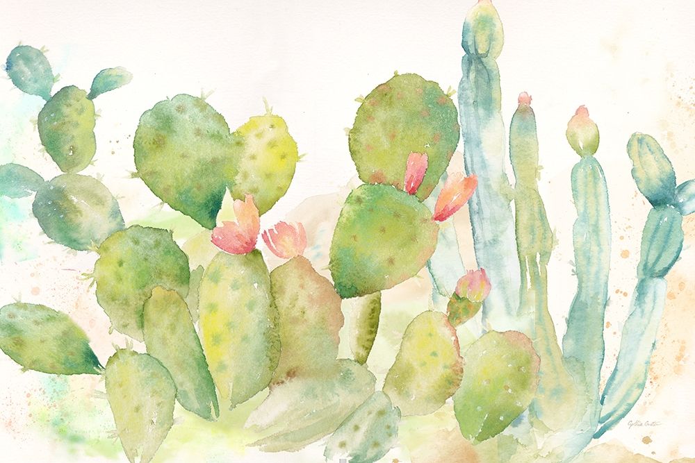 Cactus Garden Landscape art print by Cynthia Coulter for $57.95 CAD