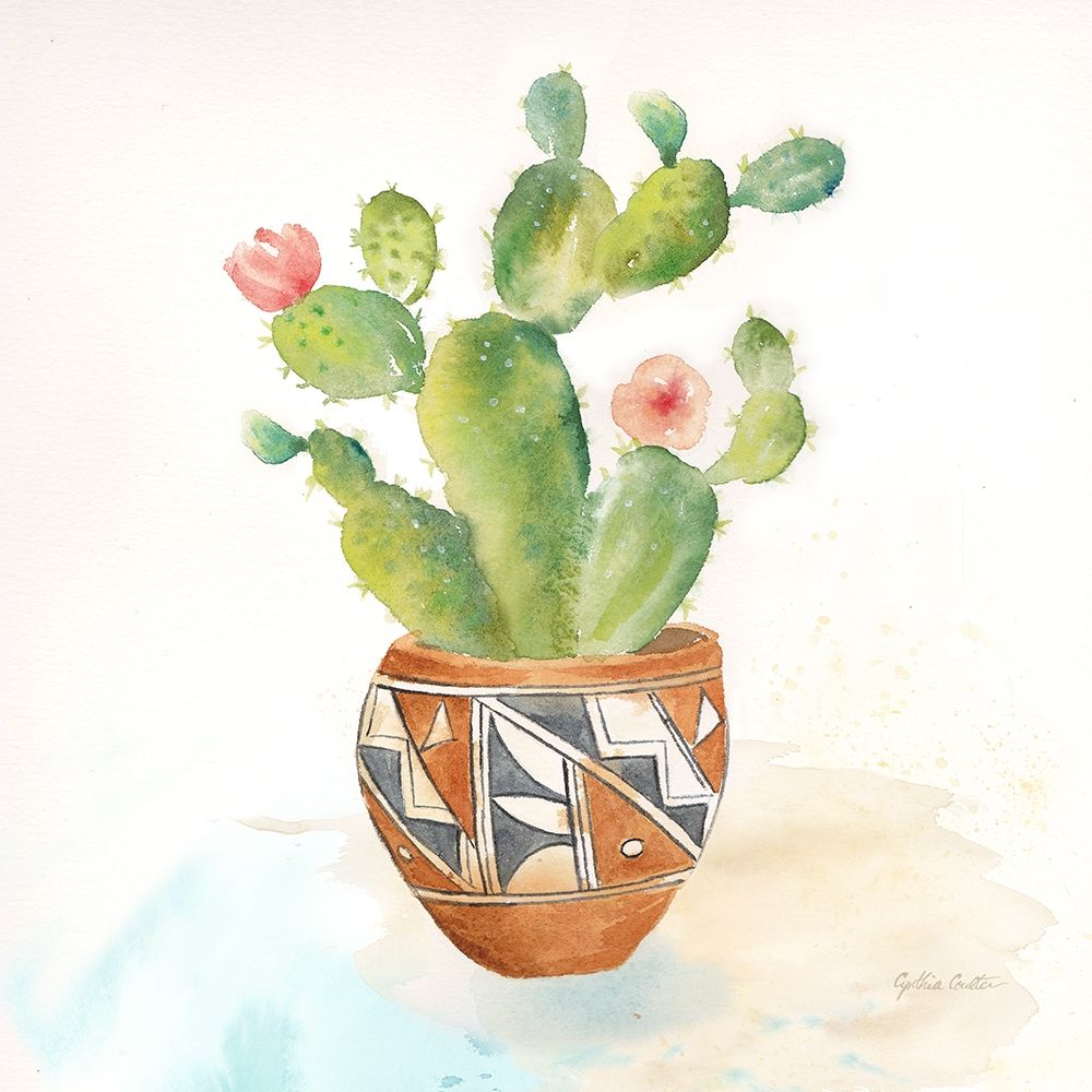 Cactus Pots II art print by Cynthia Coulter for $57.95 CAD