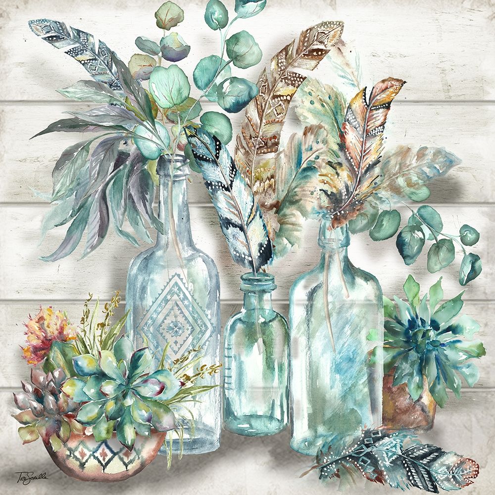 Tribal Feathers Still Life art print by Tre Sorelle Studios for $57.95 CAD