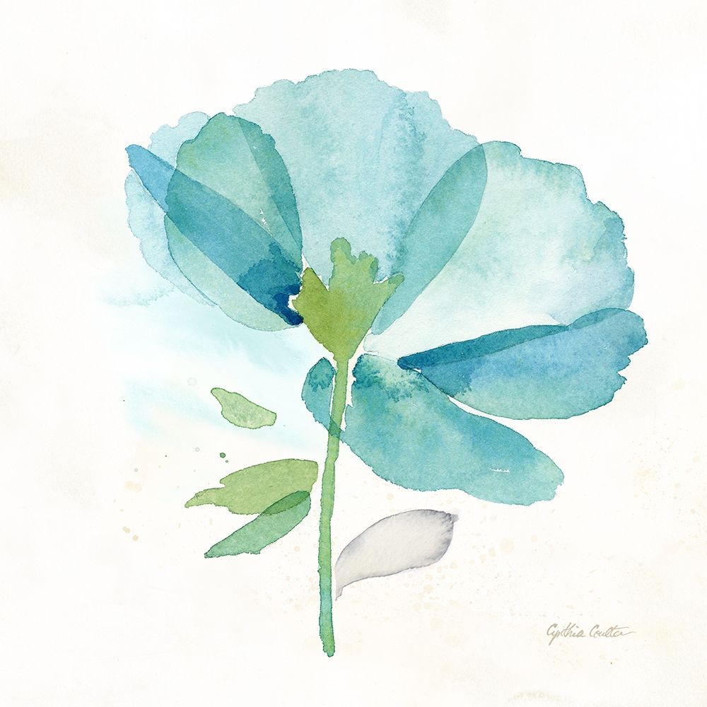 Blue Poppy Field Single III art print by Cynthia Coulter for $57.95 CAD