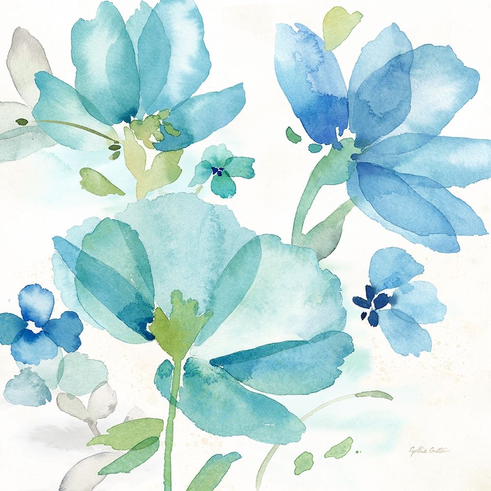 Blue Poppy Field I art print by Cynthia Coulter for $57.95 CAD