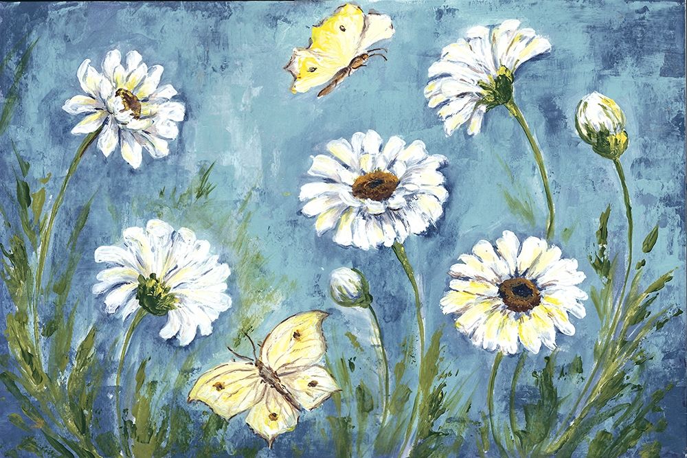Daisies and Butterfly Meadow art print by Tre Sorelle Studios for $57.95 CAD