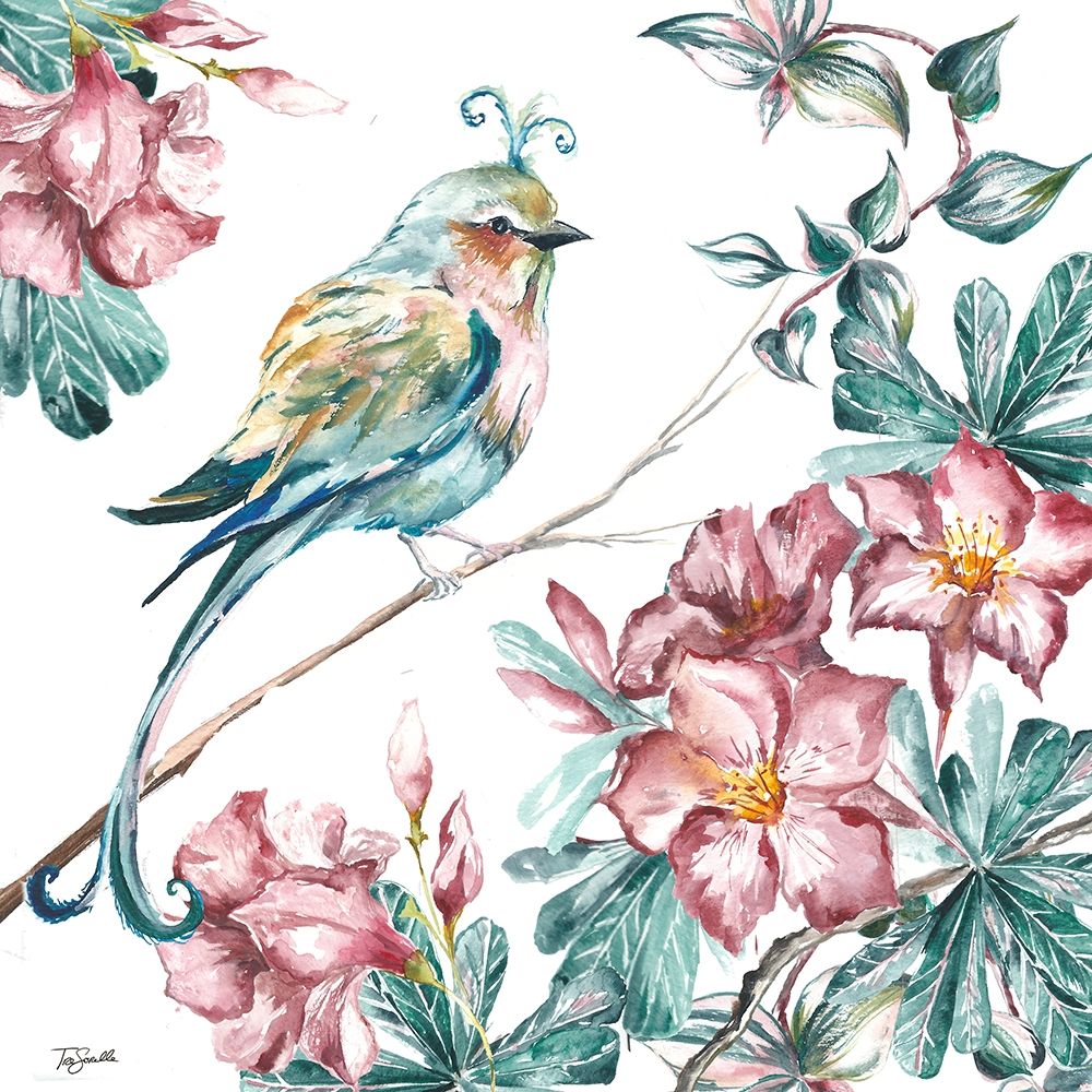 Island Living Bird and Floral II art print by Tre Sorelle Studios for $57.95 CAD