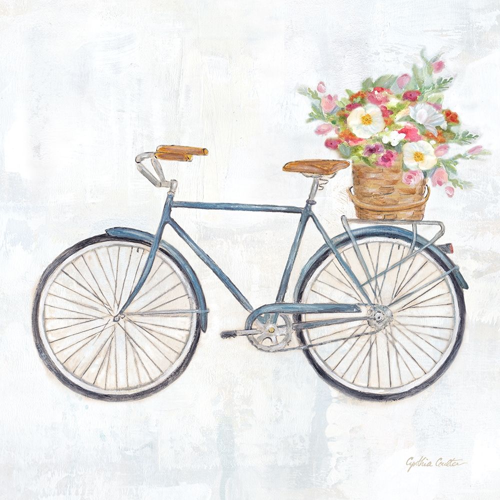 Vintage Bike w/flower basket II art print by Cynthia Coulter for $57.95 CAD