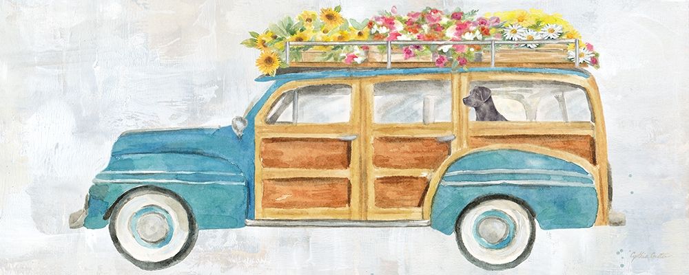 Vintage Station Wagon Panel art print by Cynthia Coulter for $57.95 CAD