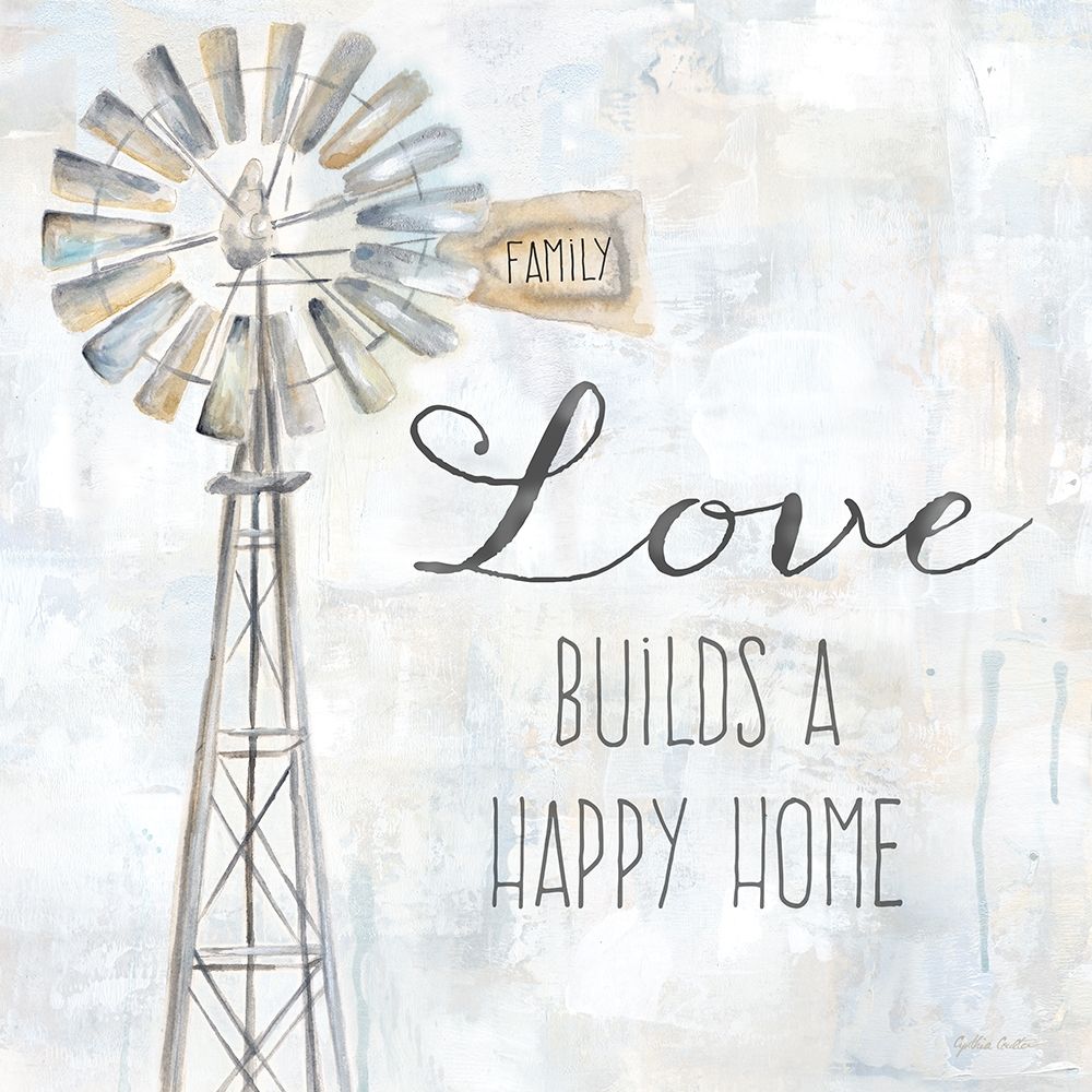 Windmill Love Sentiment art print by Cynthia Coulter for $57.95 CAD