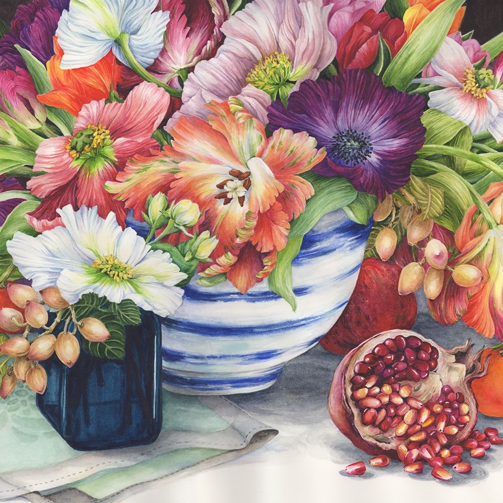 Vibrant Bouquet Still Life art print by Jane Wicks for $57.95 CAD