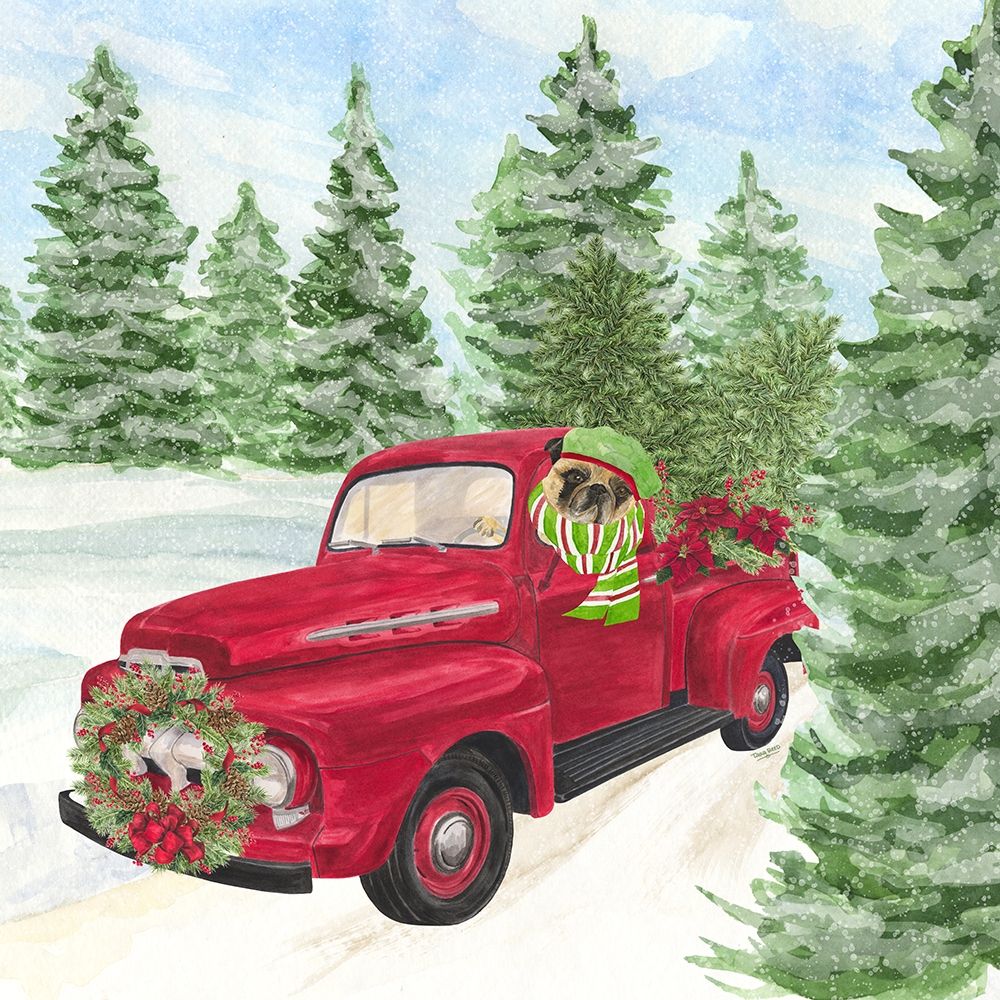 Dog Days of Christmas IV-Truck art print by Tara Reed for $57.95 CAD