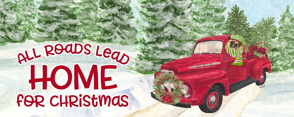 Dog Days of Christmas-Roads Lead Home art print by Tara Reed for $57.95 CAD