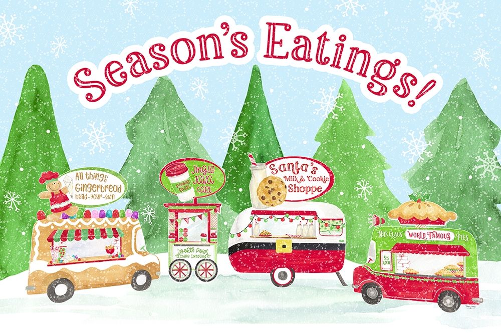 Food Cart Christmas-Seasons Eatings art print by Tara Reed for $57.95 CAD