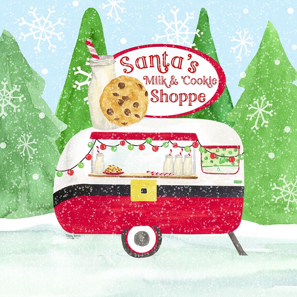 Food Cart Christmas IV-Santas Milk and Cookies art print by Tara Reed for $57.95 CAD