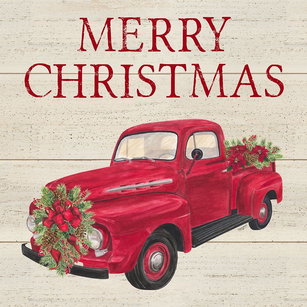 Home for the Holidays-Red Truck art print by Tara Reed for $57.95 CAD
