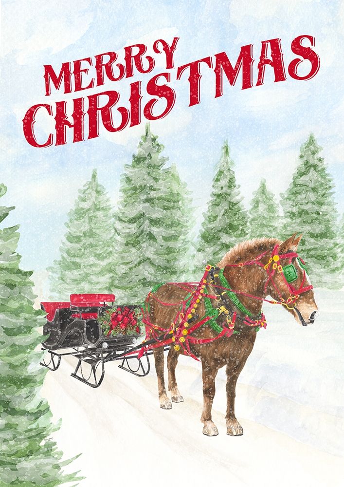 Sleigh Bells Ring-Merry Christmas art print by Tara Reed for $57.95 CAD