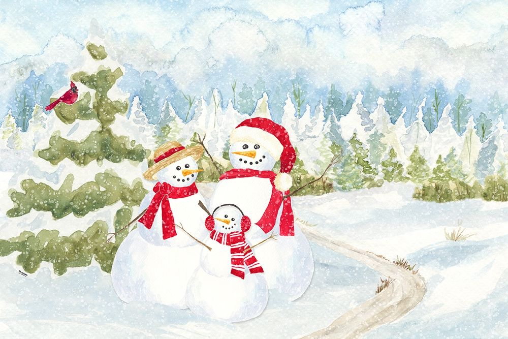 Snowman Wonderland-Family Scene art print by Tara Reed for $57.95 CAD