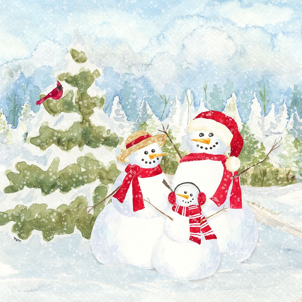 Snowman Wonderland I-Family Scene art print by Tara Reed for $57.95 CAD