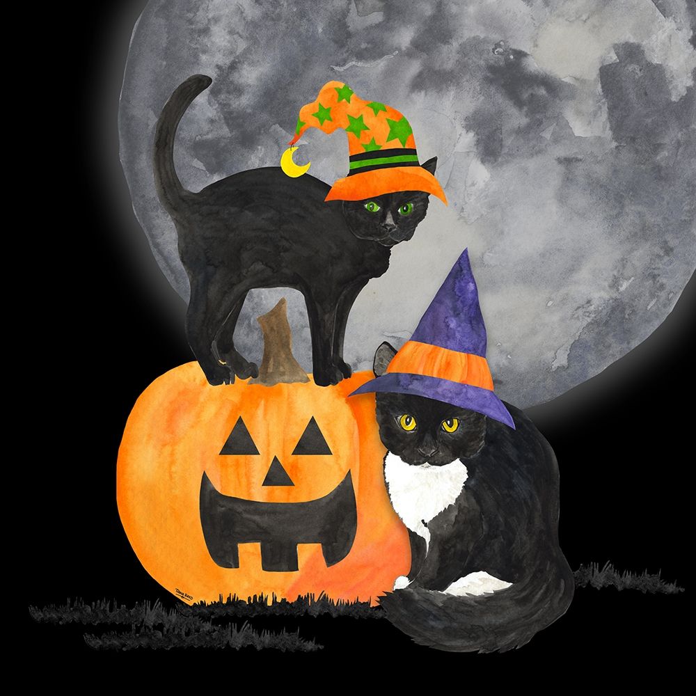 Fright Night Friends I-Black Cat art print by Tara Reed for $57.95 CAD