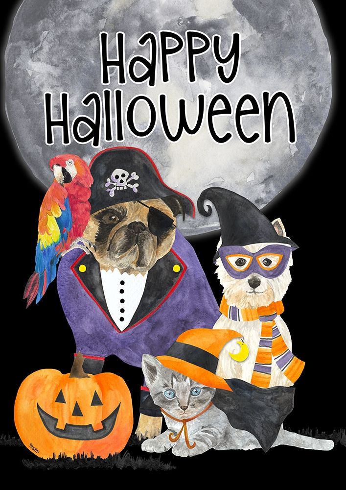 Fright Night Friends-Happy Halloween I art print by Tara Reed for $57.95 CAD