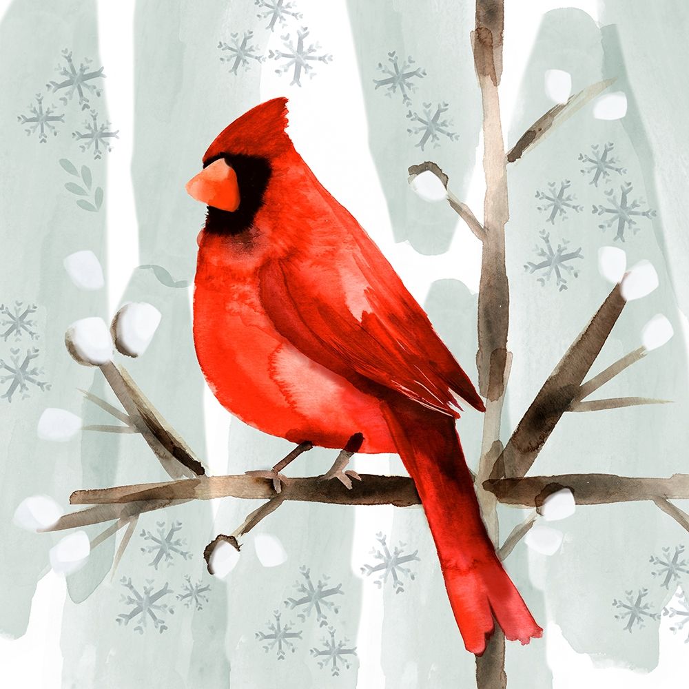 Christmas Hinterland I-Cardinal art print by Northern Lights for $57.95 CAD