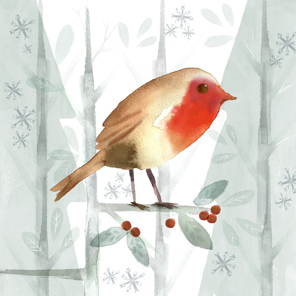 Christmas Hinterland III-Robin art print by Northern Lights for $57.95 CAD