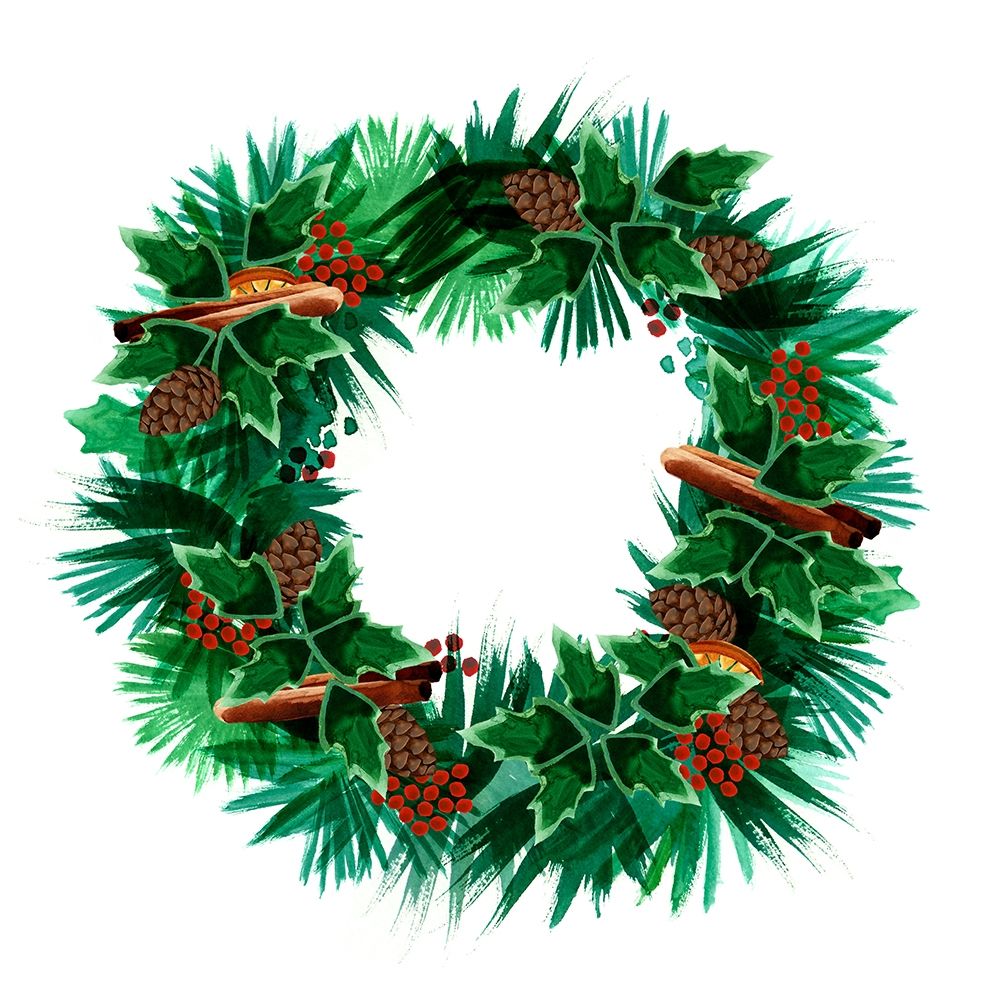 Christmas Hinterland V-Wreath art print by Northern Lights for $57.95 CAD