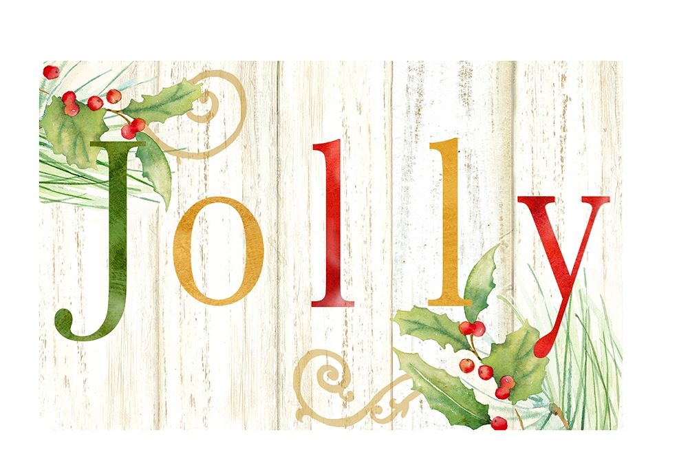 Jolly Whitewash Wood sign art print by Cynthia Coulter for $57.95 CAD