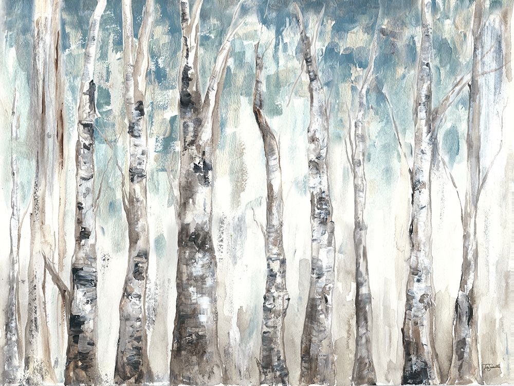 Winter Aspen Trunks Blue  art print by Tre Sorelle Studios for $57.95 CAD