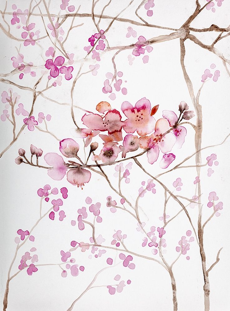 Cherry Blossoms art print by Andrea Bijou for $57.95 CAD