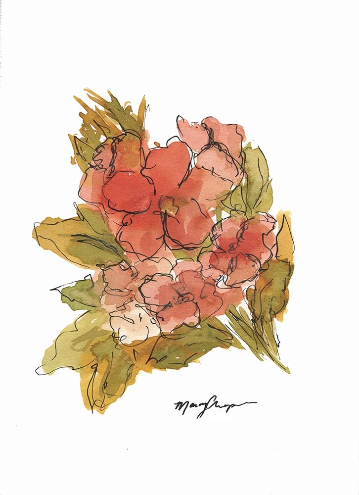 Coral Floral  art print by Marcy Chapman for $57.95 CAD