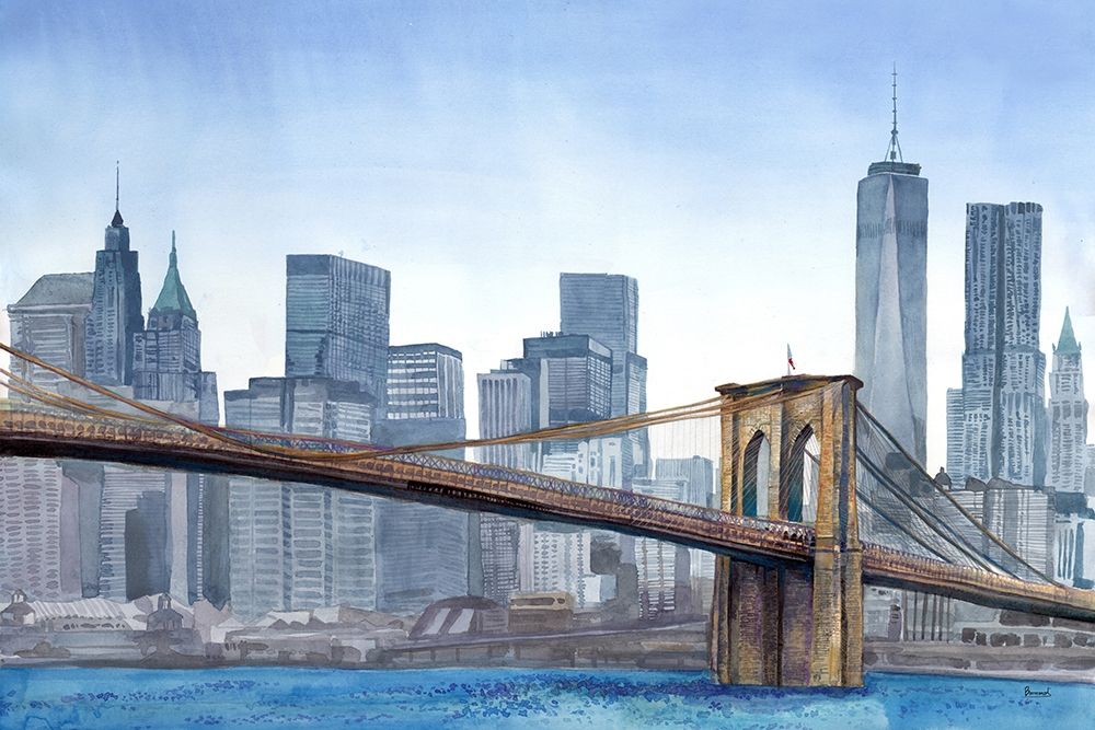 NY Skyline art print by Bannarot for $57.95 CAD