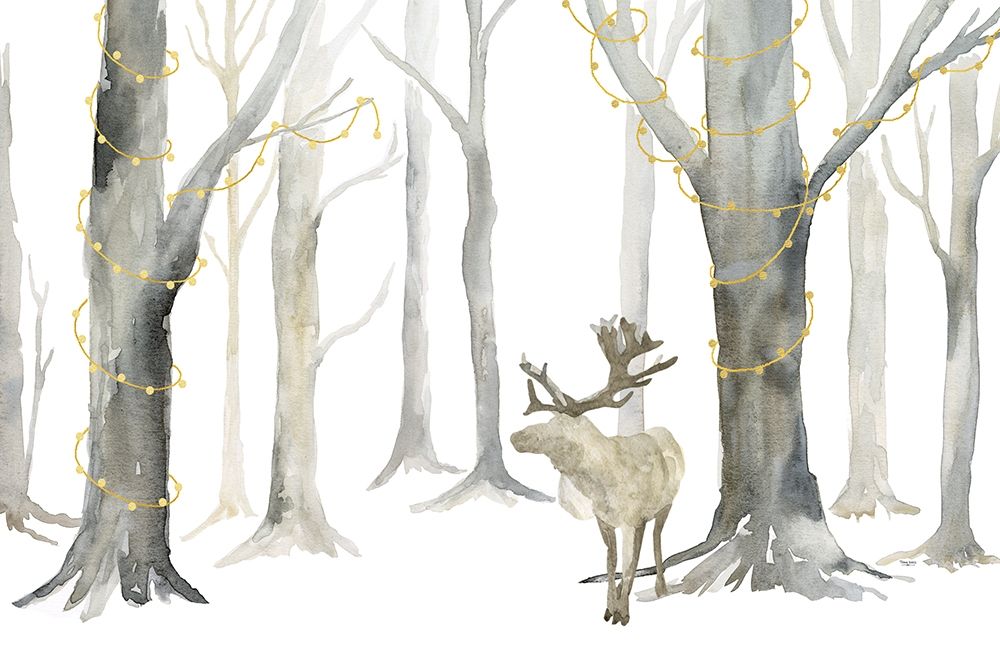 Christmas Forest landscape art print by Tara Reed for $57.95 CAD