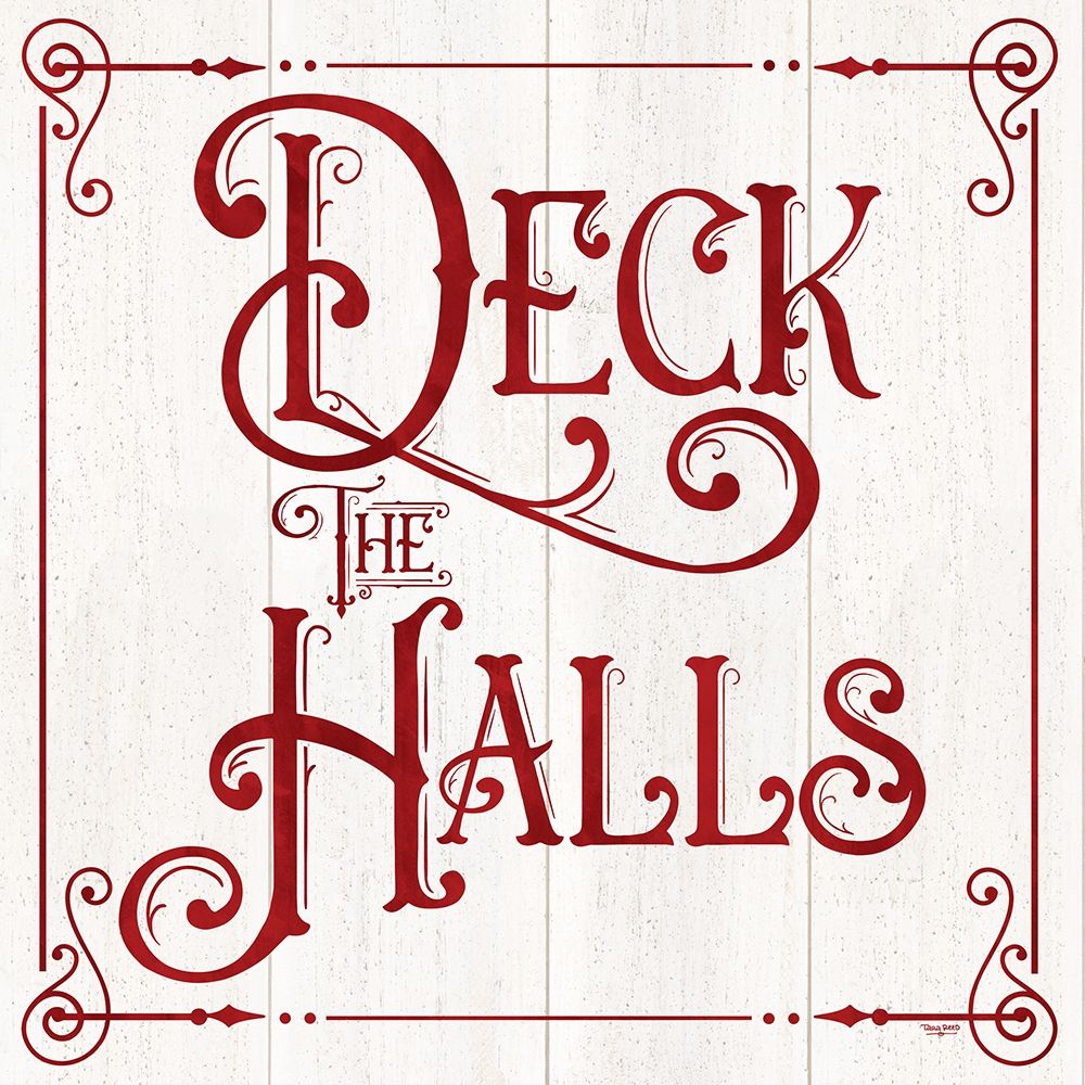 Vintage Christmas Signs II-Deck the Halls art print by Tara Reed for $57.95 CAD