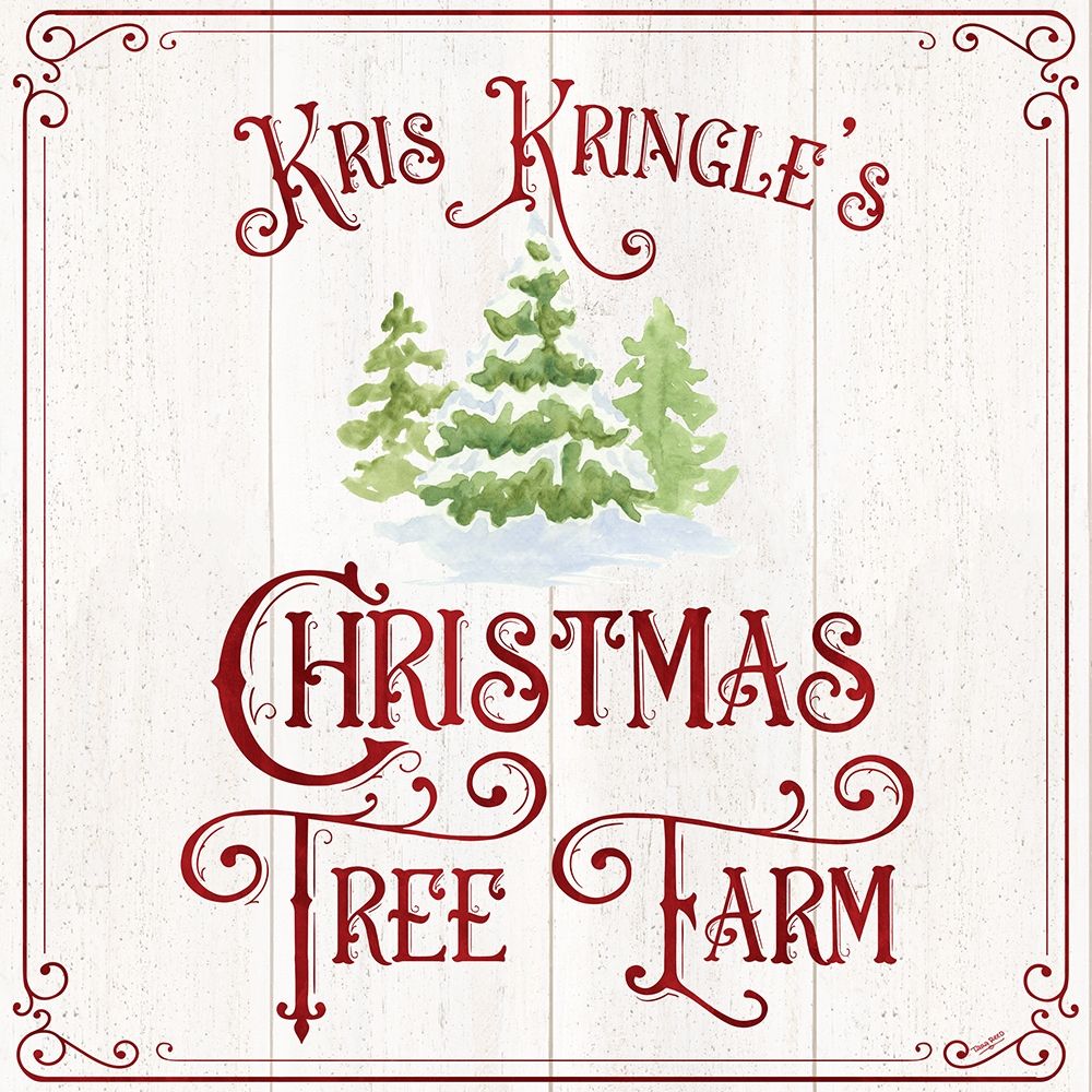 Vintage Christmas Signs VI-Tree Farm art print by Tara Reed for $57.95 CAD