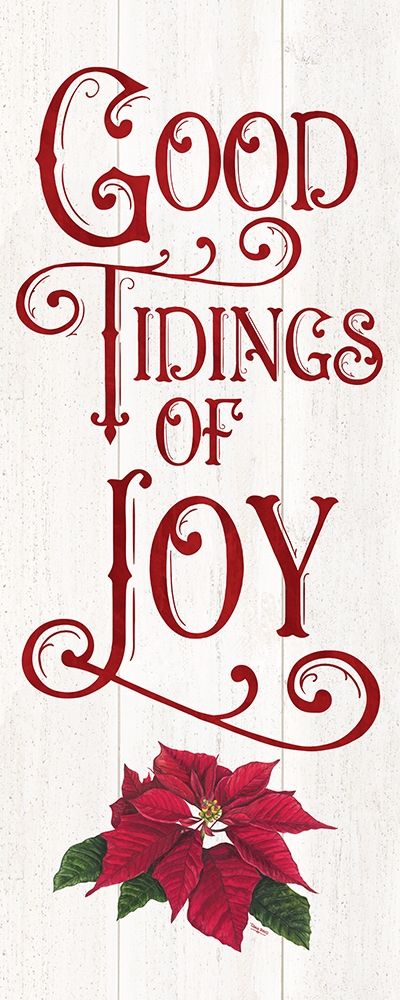 Vintage Christmas Signs panel IV-Tidings of Joy art print by Tara Reed for $57.95 CAD