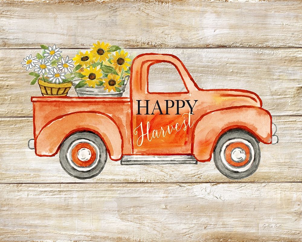 Happy Harvest I-Truck art print by Cynthia Coulter for $57.95 CAD