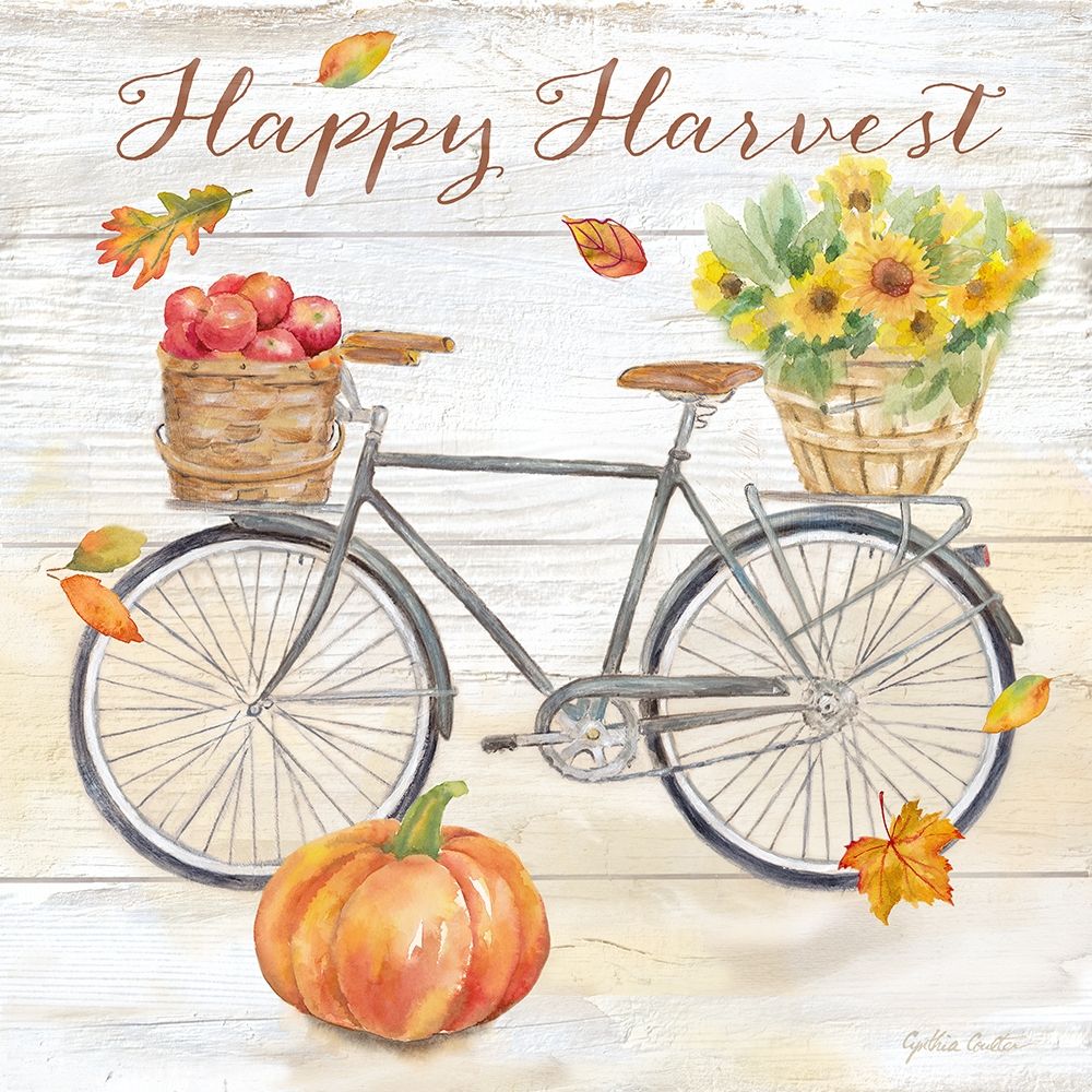 Happy Harvest II-Bike art print by Cynthia Coulter for $57.95 CAD