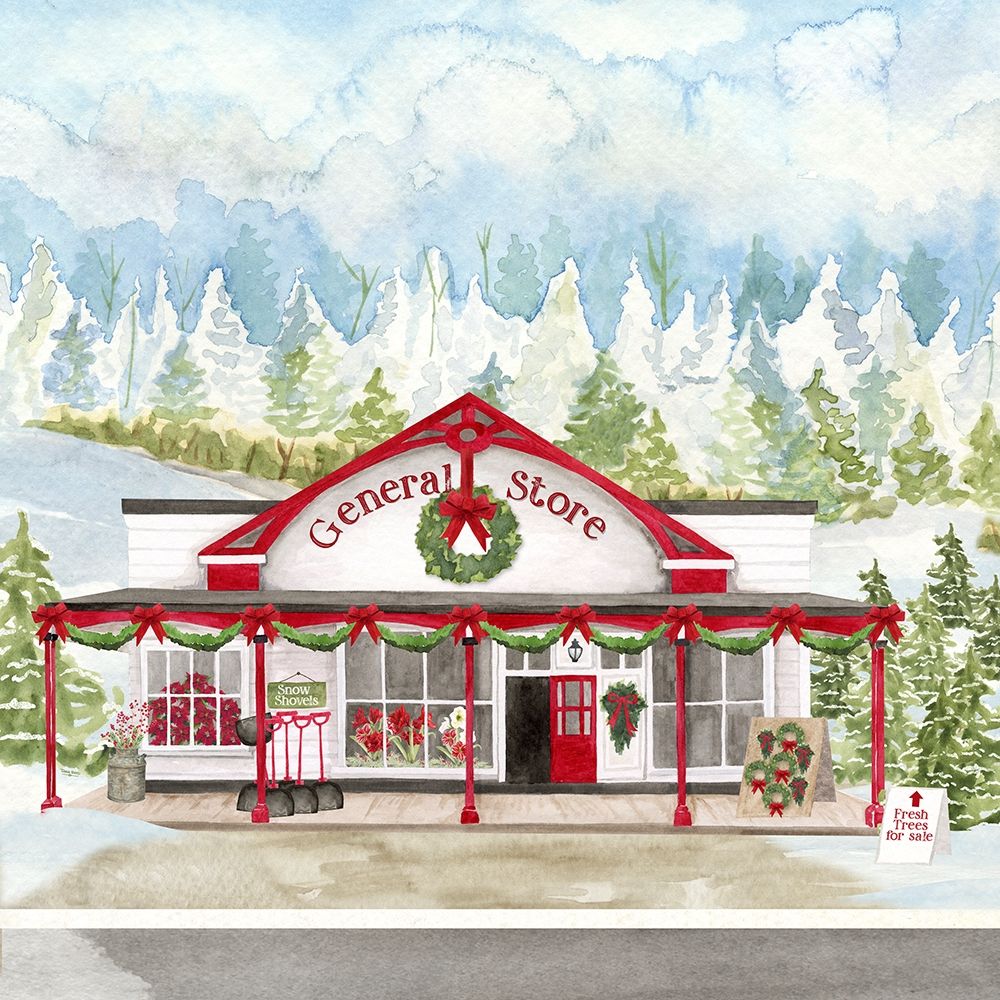 Christmas Village II art print by Tara Reed for $57.95 CAD