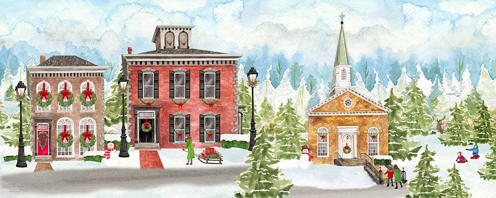 Christmas Village panel I art print by Tara Reed for $57.95 CAD