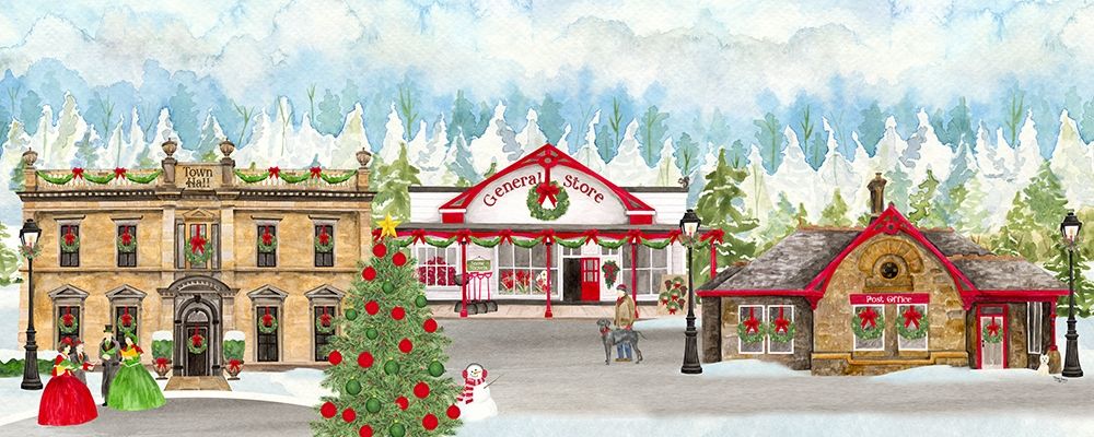 Christmas Village panel II art print by Tara Reed for $57.95 CAD