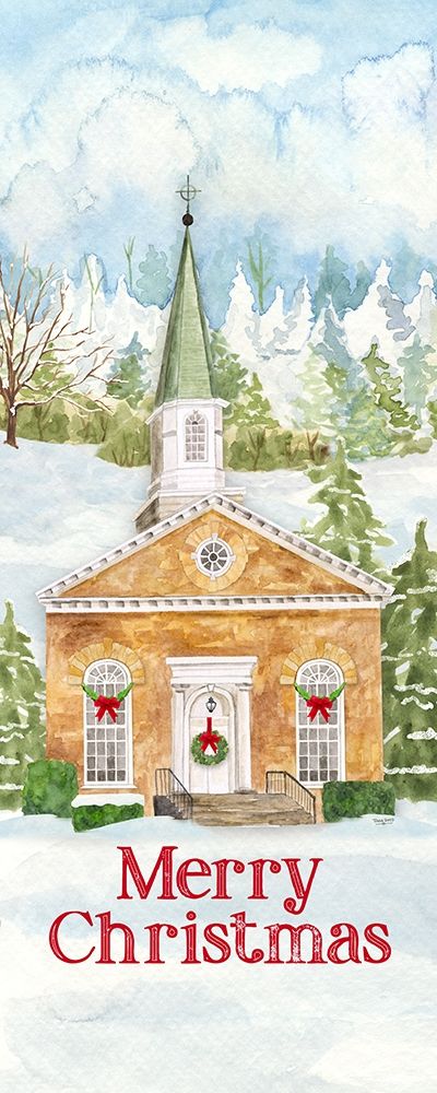 Christmas Village vertical I art print by Tara Reed for $57.95 CAD