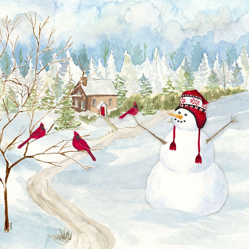 Snowman Christmas I art print by Tara Reed for $57.95 CAD
