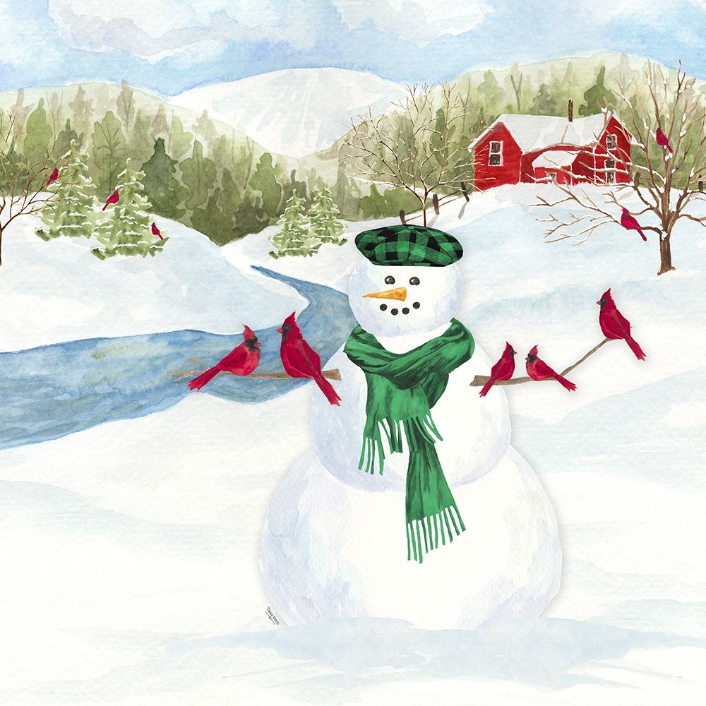 Snowman Christmas II art print by Tara Reed for $57.95 CAD