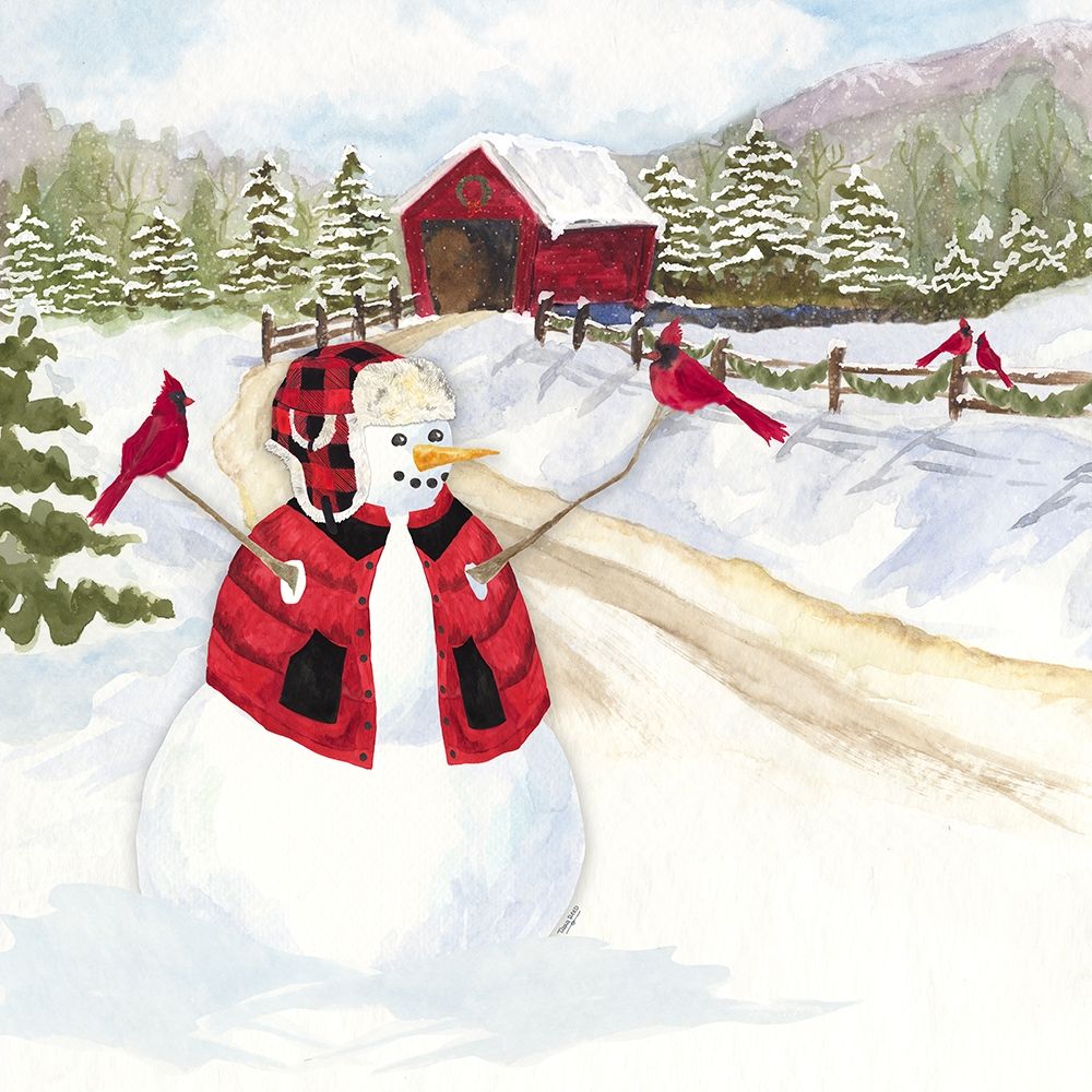 Snowman Christmas III art print by Tara Reed for $57.95 CAD