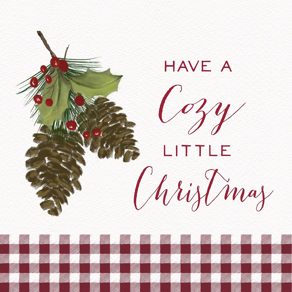 Cozy Christmas Gingham I art print by h.artworks for $57.95 CAD