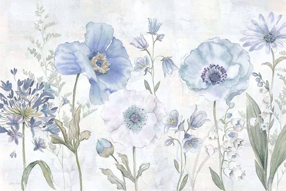 Country Botanical landscape Blue art print by Cynthia Coulter for $57.95 CAD