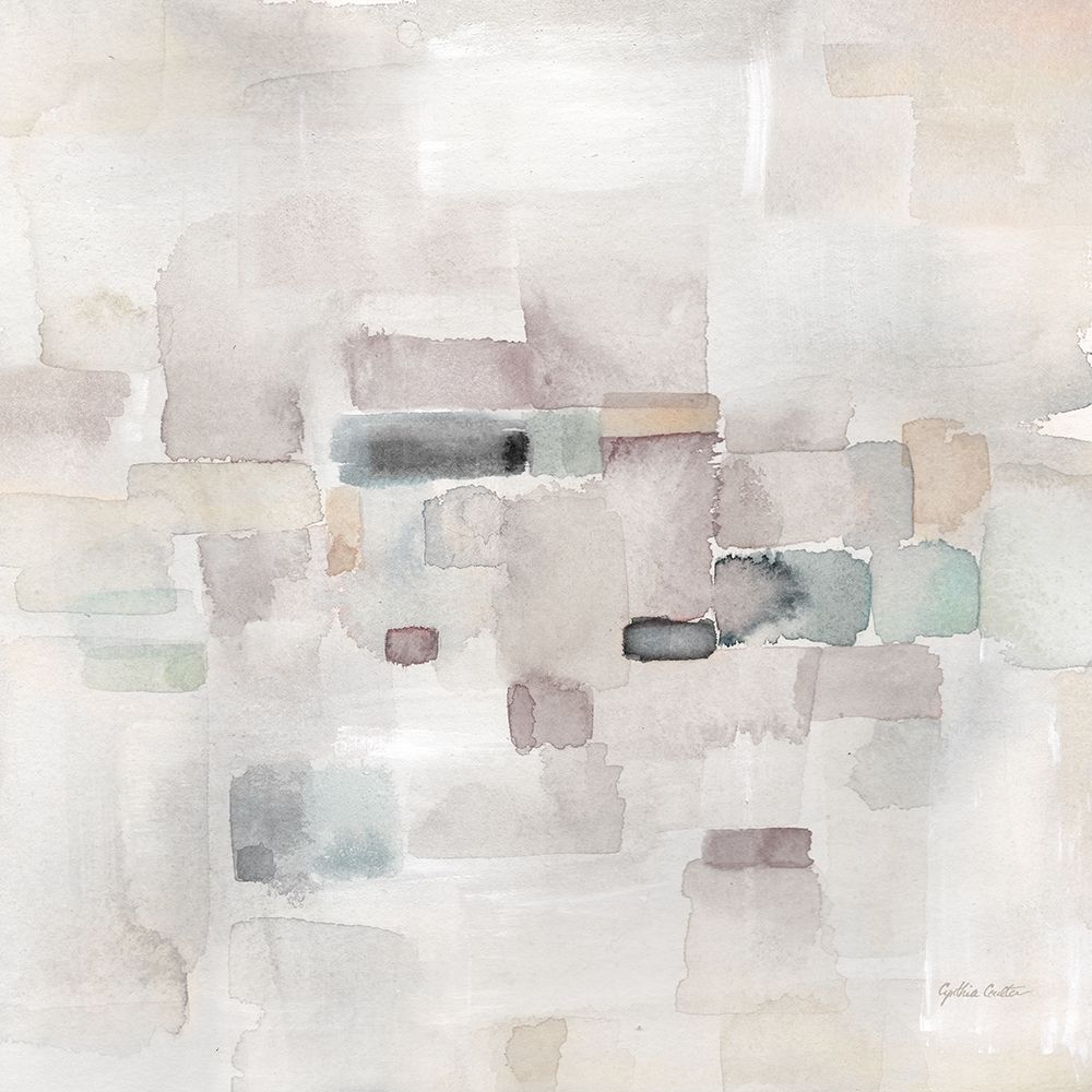 Gray Abstract square I art print by Cynthia Coulter for $57.95 CAD